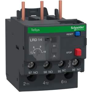 Relais de surcharge thermique Schneider TeSys LRD14 7-10 A 2 NO 2 NC Montage sur rail DIN - Product Image 1