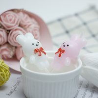 Bougies d'anniversaire en forme de lapin mignonnes, faites à la main, sans fumée, écologiques, non parfumées, pour la décoration de gâteaux du Nouvel An pour enfants - Vente en gros