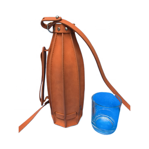 Sac à bandoulière promotionnel en cuir véritable marron pour Cognac <span class=keywords><strong>Remy</strong></span> <span class=keywords><strong>Martin</strong></span>, étui de transport portable à usage spécial pour <span class=keywords><strong>bouteille</strong></span> de vin - Product Image 5