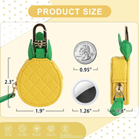 Porte-monnaie mignon en cuir PU à thème fruité, durable, mini porte-clés et pochette de rangement, accessoire de sac au style frais et simple