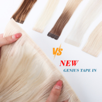 Extensions de cheveux Genius Tape Weft Invisible Injection Double Drawn 100% Cheveux Vierges Européens Sans Couture 2026