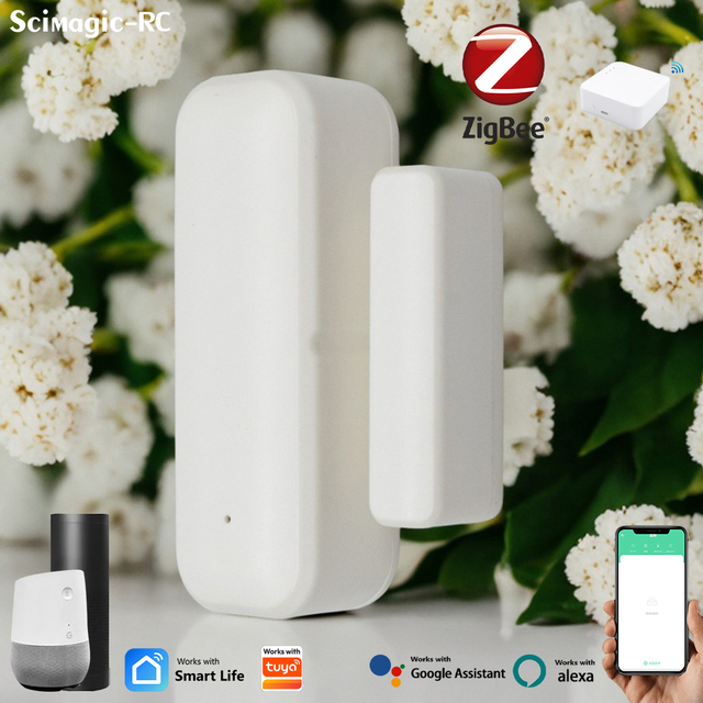Real Time Status ZigBee WiFi Garage Door Opener Controller Wireless Magnetic Sensor Smart Home Switch Works With Tuya