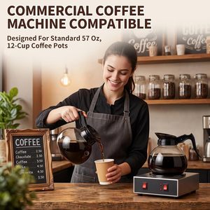 Jarra de Vidrio de Borosilicato de 12 Tazas, Cafetera, Accesorios para Té y Café, Jarra de Vidrio para Café de Goteo, 1800 ml, Repuesto para Cafetería - Product Image 3