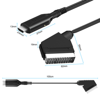 Für Sky Box STB Plug & Play HDM1 zu SCART Video Audio Upscale Converter Für HD TV DVD 1080P/NTSC/PAL Adapter