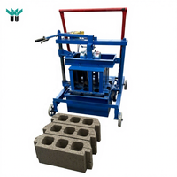 Machine à fabriquer des blocs de béton emboîtables YUEWEI, pompe à moteur, roulement - pression hydraulique, semi-automatique, tailles personnalisables, 220V/380V