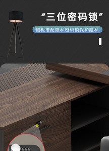 Giá cả thuận <span class=keywords><strong>l</strong></span>ợi phong cách hiện đại MDF chất liệu <span class=keywords><strong>L</strong></span> hình dạng Ông Chủ CEO bàn văn phòng bàn điều hành với tủ cho văn phòng xây dựng - Product Image 5