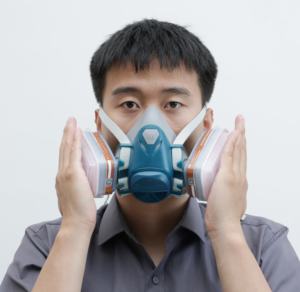 หน้ากากป้องกันแก๊สพิษแบบครึ่งหน้า Haigu HG-600 CE ISO ใช้ซ้ำได้ พร้อมป้องกันฝุ่นและแก๊สพิษ ปรับแต่งได้ - Product Image 4