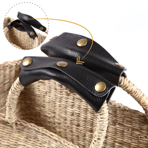 Funda de cuero con botón a presión, simple y elegante, para maletas, bolsas de lona y bolsos de mano, para evitar que se aprieten. - Product Image 1