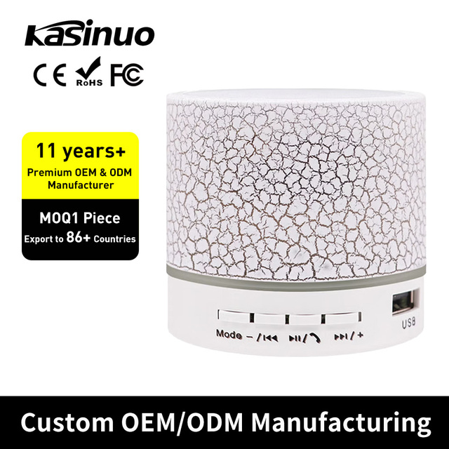 New Arrivals Portable Mini Wireless BT Speaker TF Usb Stereo Sound Music Box Speaker with Colorful LED Light