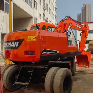 Excavadora de ruedas Doosan 150 usada, 15 toneladas, horas de trabajo bajas, maquinaria de excavación de segunda mano fiable, excavadora de ruedas original de Corea - Product Image 1