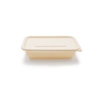 Boîte à lunch rectangulaire biodégradable en amidon de maïs, conteneur jetable pour la préparation des repas, personnalisable