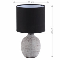 Lampu Meja Modern Eropa Murah Ruang Tamu Hitam Lampu Malam Samping Tempat Tidur dengan Kap Lampu Linen