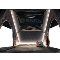 SNDN 4x4 Pickup SUV Auto Camping Aluminium Dachzelt 59KG Leichtgewichtiges Dreieckiges Muschelförmiges Hartschalen-Dachzelt