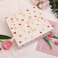 Nouvelle boîte cadeau prête à offrir - Style couverture terrestre - Boîte cadeau fraîche et légère pour cosmétiques - Boîte cadeau délicate pour souvenirs
