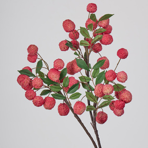 Branche artificielle de baies rouges, fausse branche de houx, branche de Noël réaliste, texture framboise, bordeaux, décoration florale d'hiver pour mariage - Product Image 6