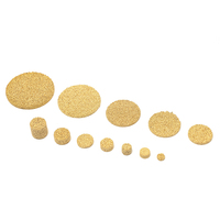 Élément filtrant poreux personnalisé en bronze et laiton fritté, silencieux pneumatique en poudre de cuivre fritté pour la filtration de l'air et du gaz
