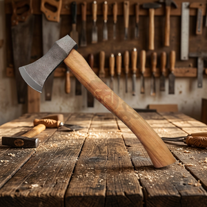 Hache de bûcheron avec lame en acier forgé, manche en bois, outil de coupe d'arbres pour l'extérieur - Product Image 3