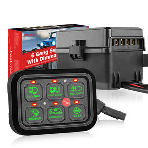 2024 hors route lumière 12V DC panneau interrupteur à bascule panneau pour cabine Cruiser bateau à moteur 6 Gang <span class=keywords><strong>voiture</strong></span> voltmètre prise de courant lampe bleue - Product Image 3