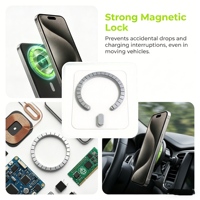 Coques pour iPhone MagSafe 2025 en cuir MagSafe avec anneau MagSafe, épaisseur 1 mm