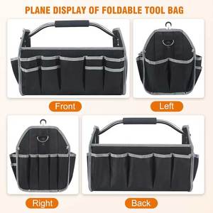 Professional Car Detailing Tool Storage Organizer Foldable Multi-pocket Portable High Quality Heavy Duty Electrician Tool Bag - Product Image 4