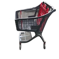 Chariot à linge Jiayuan Chariot à provisions durable Jouets pliants Chariots en plastique 100% Matériau vierge en plastique pour enfants JY-PST-02