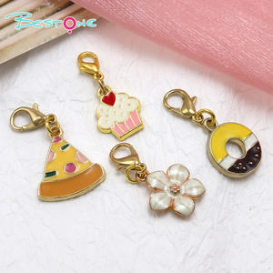 Bestone Porte-clés porte-clés personnalisé en métal avec breloque de sac en métal fleur coeur rose pour filles Cadeau - Product Image 3