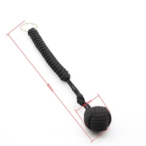 Equipo de Supervivencia al Aire Libre, <span class=keywords><strong>Llavero</strong></span> de Paracord Tejido a Mano de 25 cm con Bola de Acero Inoxidable para Defensa Personal, Puño de Mono, Seguro de Usar - Product Image 2