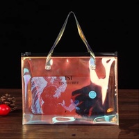 Pochette zippée en PVC personnalisée avec logo, étanche, grande capacité, portable, transparente, pour le voyage, sac de maquillage noir, sacs et étuis cosmétiques