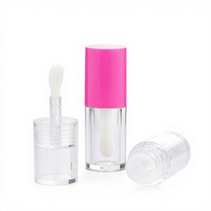 Envase de Tubo de Brillo Labial de Plástico CYG-529 en Forma Redonda, 6 ml, Transparente, con Pincel de Punta Mediana, Tubo Vacío para Brillo Labial/Lápiz Labial Líquido - Product Image 4