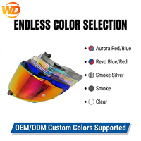 Visière de remplacement pour casque de moto R1R, pare-soleil, protection UV, compatible avec KYT R1R