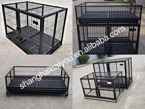 Penjualan paling laris 37 inci 43 inci kotak tempat bermain anjing besi dengan lantai plastik untuk anak anjing - Product Image 5