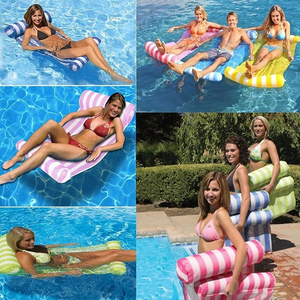 Adults Inflatable Pool Floats Floating Water <b>Hammock</b> for Summer Outdoor Indoor Pool Beach Lounge Inflatable Float Water Mattress - Product Image 6