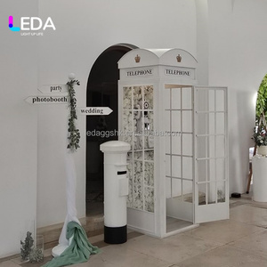 LEDA Cabine téléphonique de mariage moderne en métal avec support de livre d'or audio/vidéo – Couleur personnalisable pour la décoration d'événements - Product Image 4