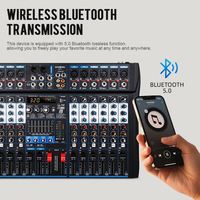PB12 Console de mixage audio professionnelle 12 canaux pour scène, DJ, studio, système de sonorisation live de haute qualité BT USB