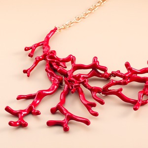 Style bohème nouveau collier en alliage exagéré <span class=keywords><strong>corail</strong></span> rouge personnalité tendance collier bijoux en gros - Product Image 4