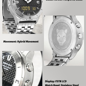 Montres de sport pour hommes NORTH EDGE, montre de luxe pour hommes, étanche 50M, altimètre, baromètre, boussole, horloge lumineuse - Product Image 6