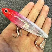 Appât à crayons flottant 17.5g 10cm Topwater Walk the Dog Leurre de pêche 3D Swimbait Hook Popper Pesca
