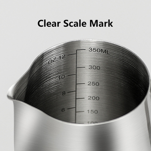 Brocca per Montare il Latte da 350ml in Acciaio Inox per Caffè e Espresso, Utensile da Campeggio per Baristi - Product Image 3