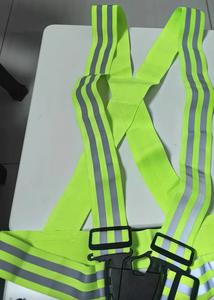 <span class=keywords><strong>Gilet</strong></span> réfléchissant vert, gilets de sécurité haute visibilité, sangle légère et lumineuse réglable, équipement néon - Product Image 6