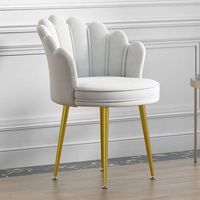 Chaise de salle à manger en velours nordique moderne de luxe, design de meubles de chambre, pieds en métal, chaise de maquillage