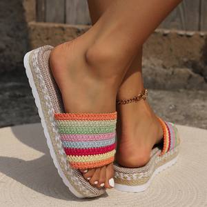 Nuevas Sandalias de Moda 2025 para Mujer, Pantuflas Extra Grandes con Punta Descubierta y Suela Gruesa para la Temporada de Verano - Product Image 2