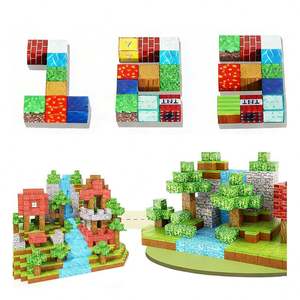 Boîte de rangement pour cubes de construction magnétiques, jouets éducatifs sensoriels STEM, blocs de construction en plastique, jouets créatifs à empiler, jouets fantastiques - Product Image 4