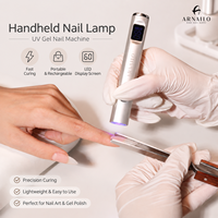 Lampe à ongles UV LED portable professionnelle ARNAILO, sans fil, pour séchage rapide du vernis gel, utilisation à domicile, alimentation USB