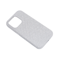 Étui de téléphone fin et élégant Zenos avec texture en maille scintillante blanche, style Ins, anti-traces de doigts, protection 360° pour une protection scintillante
