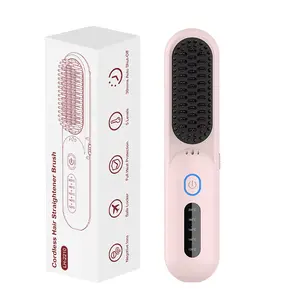 First Buy Discount Mch Negative Ion 5200mah Usb Mini Electric Cordless Wireless Hair Straightener Comb For African Women