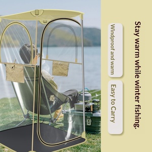 Tente de pêche HOUMU légère quatre saisons à structure stable pour une personne avec toile imperméable pour le <span class=keywords><strong>camping</strong></span> en plein air et l'observation des oiseaux - Product Image 2