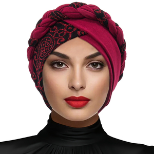 Foulard officiel Shahe Double couche de bon augure nuage fil <span class=keywords><strong>d</strong></span>'<span class=keywords><strong>or</strong></span> cheveux tressés populaire transfrontalier ethnique pour <span class=keywords><strong>la</strong></span> <span class=keywords><strong>plage</strong></span> rayé - Product Image 1