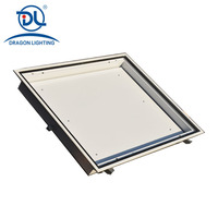 Plafonnier LED encastré sans scintillement 1195x295 36W IP65, éclairage commercial pour supermarchés et hôtels