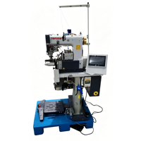 Machine à coudre industrielle automatique pour ourlets de bas de pantalon TS-8322, ourleur pneumatique industriel pour pantalons, ourleur de revers pour jeans et denim