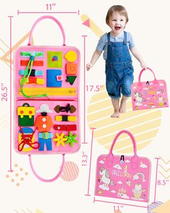 ของเล่นเสริมพัฒนาการเด็กเล็กแบบใหม่ บอร์ดกิจกรรมสัมผัสแบบพับได้ ของเล่นมอนเตสซอรี่  พร้อมสีและขนาดที่ปรับแต่งได้ - Product Image 4